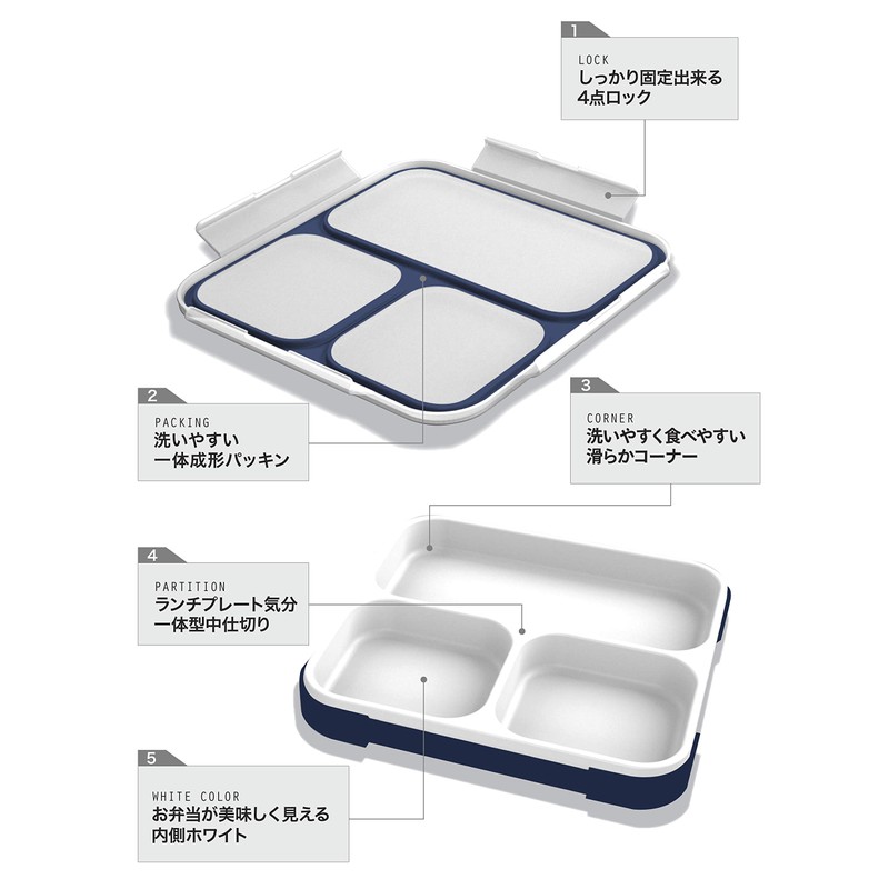 CB Japan, Food Man, Thin Lunch Box, 27 Ounce (800