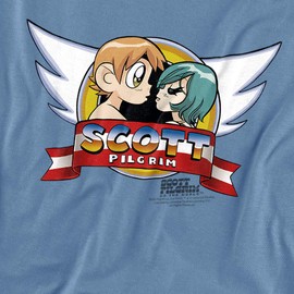 Scott Pilgrim Vs. The World Sonic Scott Unisex Adult T-Shirt, Carolina Blue, X-Large