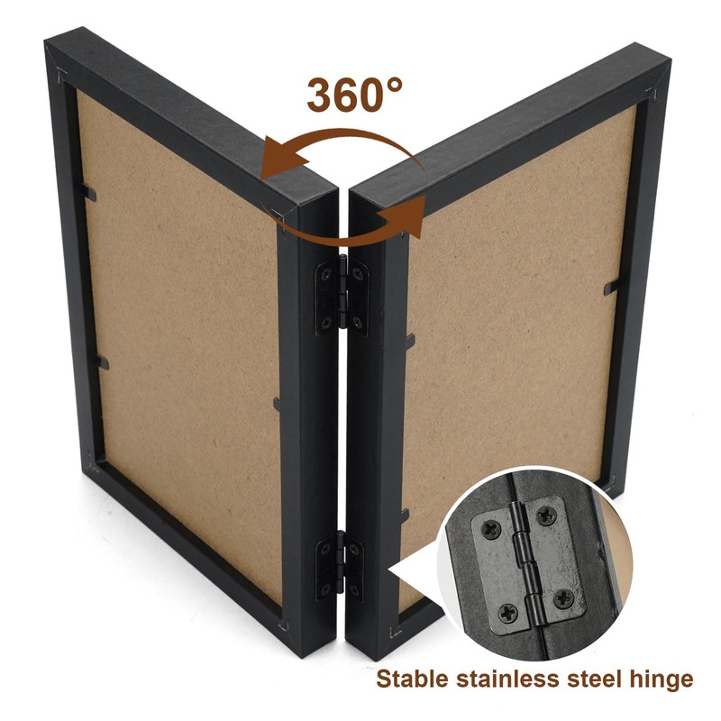 TESSTSY Double Picture Frame Foldable 2 Photos 10 x 15