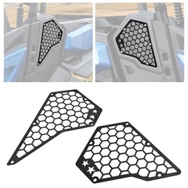 Parrilla de entrada de aire de aluminio para accesorios Can-Am Commander y MAX 2021-2026, protector de piel de rana lateral de metal negro
