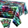 Colorful Brick Tablecloth 54 x 108 Inches Retro 80s 90s