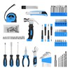 DEKOPRO Drill Set: Tool Set with 8V Blue Cordless Drill,