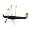 GlassOfVenice Murano Glass Flat Gondola with Gondolier