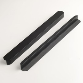 funifiti 5 Pack Matte Black Kitchen Cabinet Handles 8.8 Inch(224mm) Hole Center Modern Minimalist Furniture Drawer Pulls Long Handle