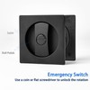 Dontay 2 Pack Pocket Door Privacy Lock, Flush Handles, 2-3/8"
