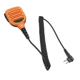 HELETUL Cp200d Shoulder Mic Cp200 2 Pin Microphone Speaker Radio Hand Mic for Motorola Walkie Talkie cp100d cls1110 cls1410 cp185 rdu4100 rdu4160d rmm2050(IP65 Waterproof) (Orange)