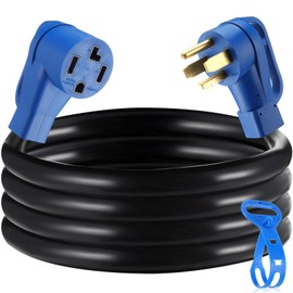 Kanayu 15 FT 4 Prong Dryer/EV Extension Cord 30 Amp NEMA 14-30P to 14-30R for Level 2 EV Charging and Dryer Power Flexible Cable STW 10 Gauge Cord with Grip Handle ETL Listed (Blue and Black)