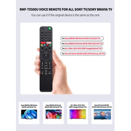 RMF-TX500U Voice Replacement Remote Control Compatible for Sony TV XBR-55A8H XBR-55X850G XBR-55X950G XBR-65A8H XBR-49X950H XBR-75X900H XBR-75X850G XBR-65X950G XBR-75X950G