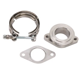 42mm Wastegate Flange 2 Bolt to MVS V Band with Gasket Clamp Anti Leak Waste Gate Adapter