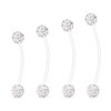Hoeudjo Pregnancy Belly Rings Maternity Belly Button Rings Plastic Long