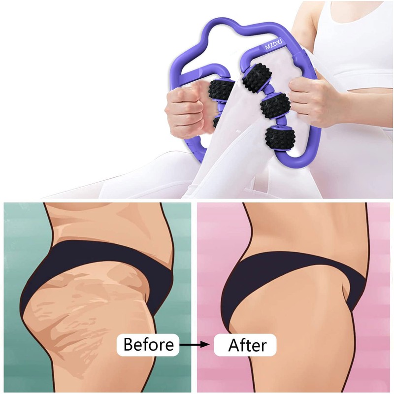 MZDXJ Upgraded Fit Roller Pro, 6-Wheel Fascia Muscle Roller,Massage Roller