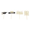 9Sets 2022 Graduation Cupcake Toppers Glitter Alphabet Numbers Diploma Bachelor