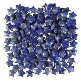 Amogeeli 10pcs Mini Polished Lapis Lazuli Star Shaped Palm Pocket Stone Decoration for Home Desk Table Meditation Reiki