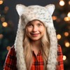 powerking Plush Novelty Animal Hat,3 in 1 Function Faux Fur