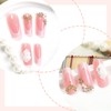 Long Square Press on Nails Pink Fake Nails French Tip