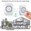 FullHouse Wireless Doorbell Kit Waterproof, Distinguish Front and Back Door