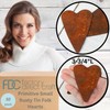 Pack of 50 Rusty Tin Folk Heart Cutouts - Rusted