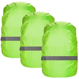 KUHAWL Pack of 3 Rain Cover for Backpack, 18-25L Rain Cover for Backpacks with Reflective Strips, Rain Cover, Rain Cover, Backpack, Rain Cover, School Bag, Rain Cover for School Backpack