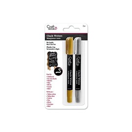 Craft Decor CD961C Chalk Writer, Mess Free, Vibrant, 2pk Gold/Silver