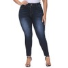 Gocolloa Womens Plus Size Skinny Jeans High Waisted Stretchy Classic