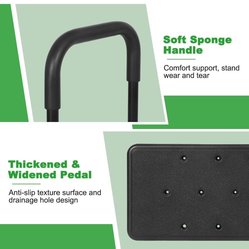 LUCKUP Step Stool with Handle, 2-Step Stools with Adjustable Handrail