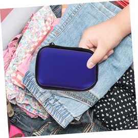 Operitacx 2Pcs Portable Earphone Organizer Case Travel Earphone Storage Bag Compact Zipper Design for Data Cables and Small Headphones Lightweight Protective