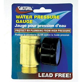 Valterra A01-0110VP Water Pressure Gauge, Brass