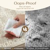 PureCozy 4x6 Beige Washable Area Rug Non Slip Vintage Carpet