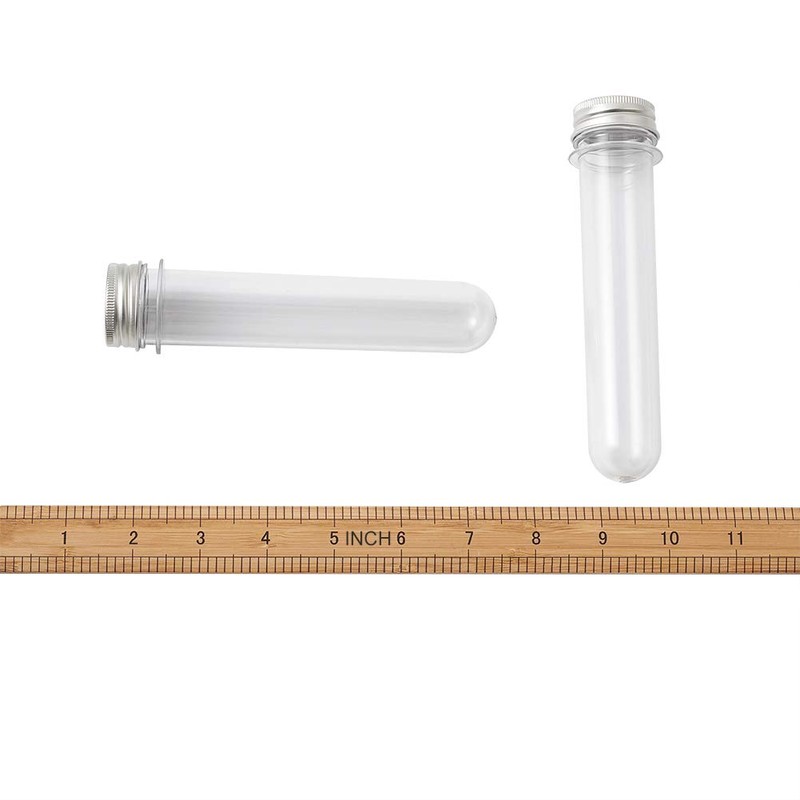 Magibeads 12Pcs Clear Tube Plastic Bead Containers with Lids 5.9