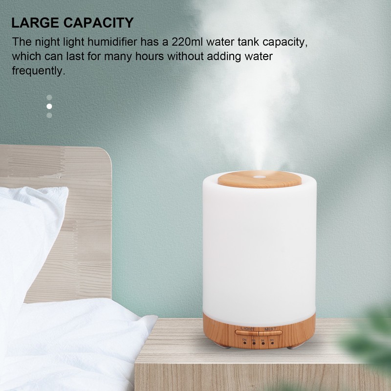Night Light Diffuser Ultra Sound 220ml Silent Operation Night Light