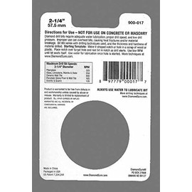 2-1/4" 57.5 mm DiamondSure Diamond Hole Saw Drill Bit for Glass, Tile, Granite, Ceramic, Porcelain, Stone