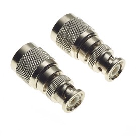 50 Ohm SMA Male to N Type Male Adapter - Coax Adapter for Antenna, WiFi, Router, Radio, Coaxial Male Female, Ham Extender Transceiver - Pack of 2