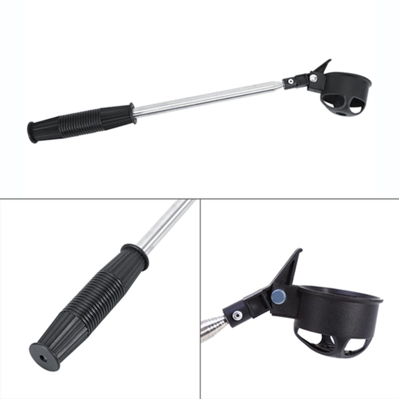Retractable Stainless Steel Shaft Scoop Telescopic Golf Ball Retriever Pick