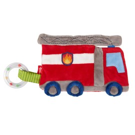 SIGIKID PlayQ 42304 Active Crinkle Cloth Fire Brigade Girls and Boys Baby Toy Recommended from Birth Red, Pack of 1