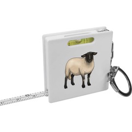 Azeeda 'Suffolk Sheep' Keyring Tape Measure/Spirit Level Tool (KM00036604)