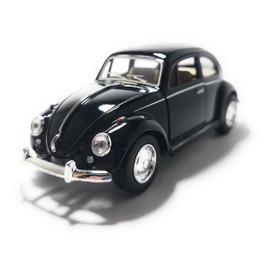 1967 Volkswagen Classic Beetle, 1:32 Scale Die Cast Model Car, 5" in Length, Openable Doors, Pull-Back Action, Great Adition to Any Collection, Black