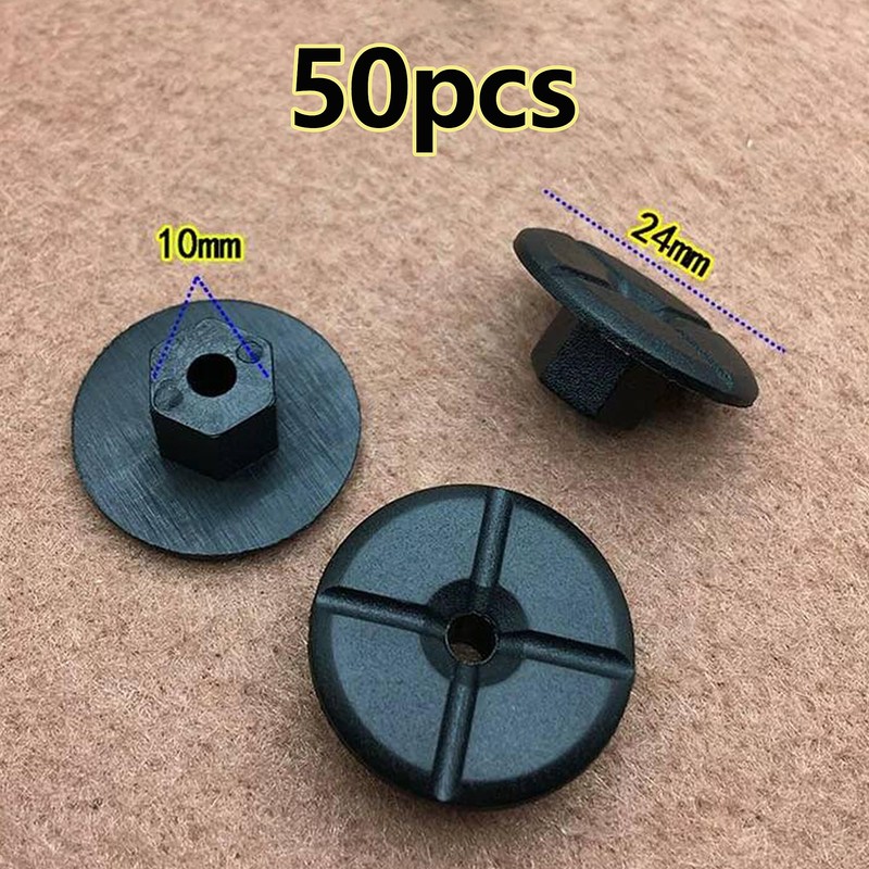 ANBOO Pack of 50 4 mm Plastic Nuts Without Thread