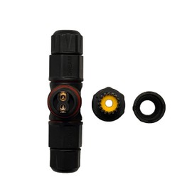 3 Way 2 Pin Electrical Junction Boxes IP68 Waterproof Cable Connector Wire Range(3.5-9mm) for Repair and Extend Power Cables Tunnel Tree Light Strings LED (2Pin) (2)