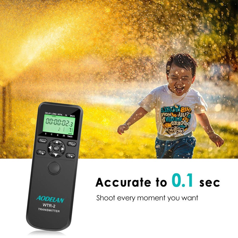 AODELAN WTR2 Kabelloser Fernauslöser Timer Kabelfernauslöser für Canon EOS R,