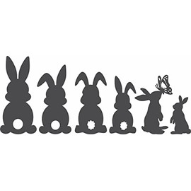 Barking Sand Designs Bunny Rabbit Family Easter Spring - Die Cut Vinyl Window Decal/Sticker for Car/Truck (Matte Black)