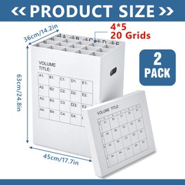 PerKoop 2 Pack Blueprint Holder Storage Organizer for Storing Poster Anchor Charts 40 Slots 25 x 17.7 x 14.2 Inch Blueprint Roll File Holder for Architectural Map School Office Home Items