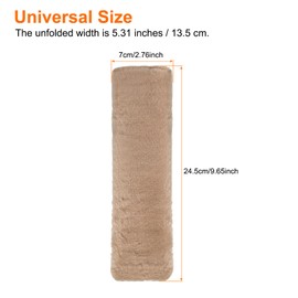 sourcing map 4pcs Car Seat Belt Pad Soft Fiber Seatbelt Shoulder Strap Covers Comfortable Driving Cushion Universal Car Accessories for Car, Taupe