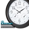 La Crosse Technology 404-89027-INT 18-inch Indoor/Outdoor Brown Atomic Analog Wall