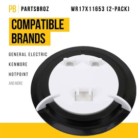 PartsBroz WR17X11653 Dispenser Door Flap (2-Pack) - Compatible with General Electric Hotpoint Kenmore Refrigerator - Replaces AP3672582 PS964304 1032671 WR17X3093 WR17X3492 AH964304 EA964304