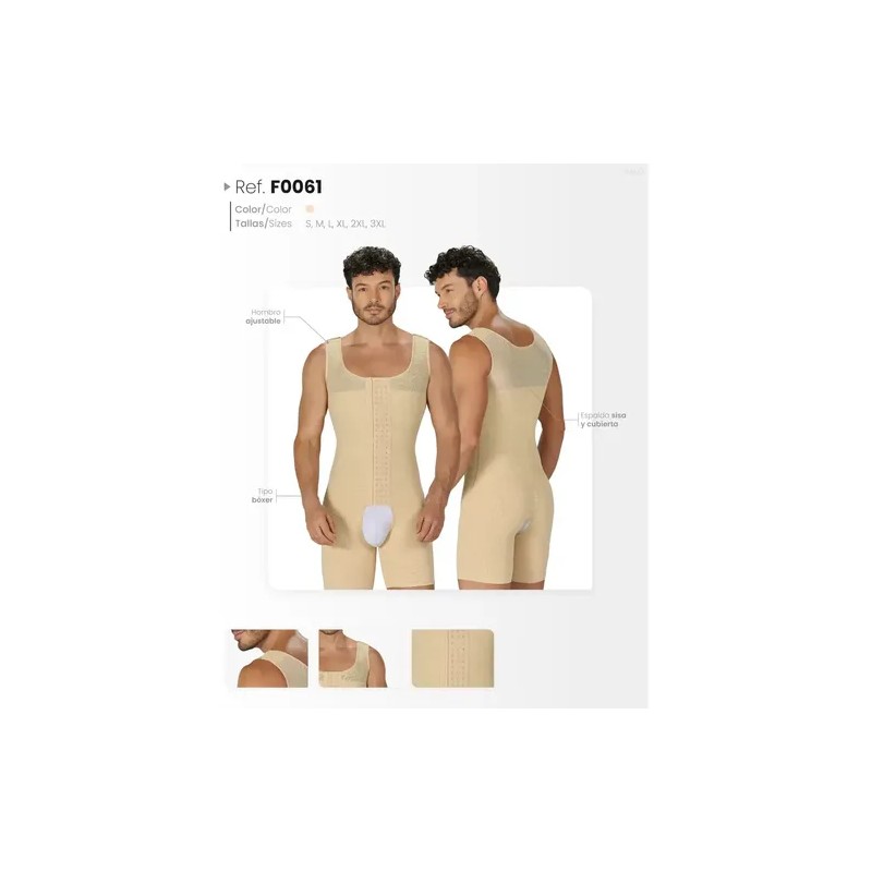 Faja Media Pierna Para Hombre Con Control de Abdomen M&D