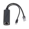 Gigabit PoE Splitter 5V 4A, PoE to USB C Adapter,