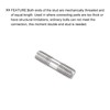 METALLIXITY Stud Screw Ends Stud Bolt M8 Screw 30mm Length