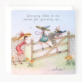 Berni Parker - Growing Older is no Excuse for Growing up...- Ladies Blank Greeting Card