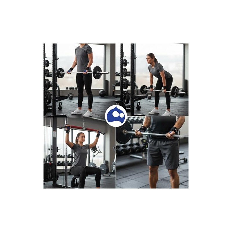 Bluelander Straps para Gym para Levantamiento de Pesas, Straps Ganchos