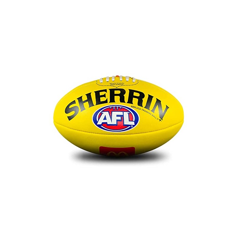 Sherrin AFL Replica Training Football, Yellow, Size 5